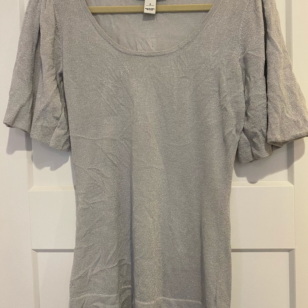 Silver shirt from White House Black Market